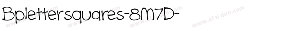 Bplettersquares-8M7D字体转换