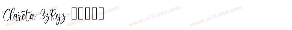 Clareta-3zRyz字体转换