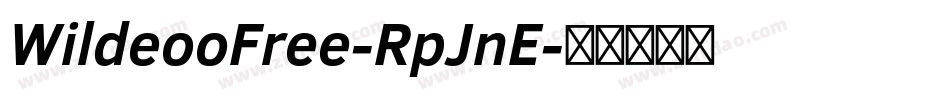 WildeooFree-RpJnE字体转换