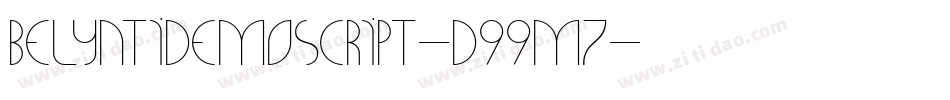 BelyntiDemoScript-d99m7字体转换
