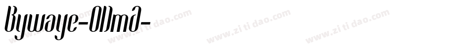 Bywaye-ODmA字体转换