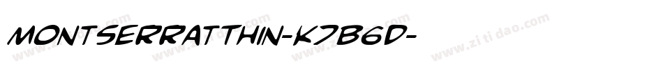 MontserratThin-K7B6D字体转换