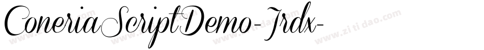 ConeriaScriptDemo-Jrdx字体转换