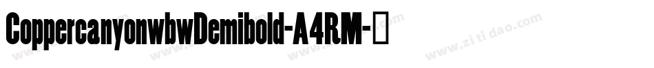 CoppercanyonwbwDemibold-A4RM字体转换