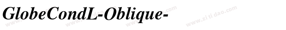 GlobeCondL-Oblique字体转换