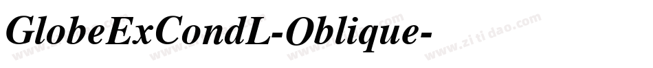 GlobeExCondL-Oblique字体转换
