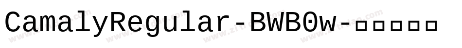 CamalyRegular-BWB0w字体转换