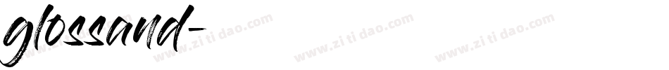 glossand字体转换