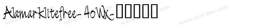Alamarklitefree-4oWx字体转换