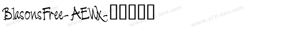 BlasonsFree-AEWx字体转换