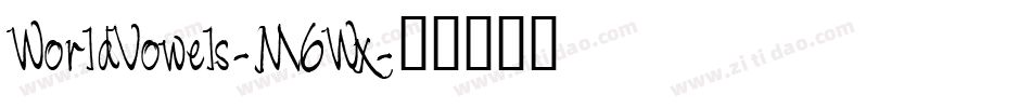 WorldVowels-M6Wx字体转换