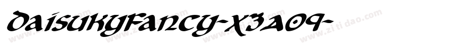 DaisukyFancy-X3A09字体转换