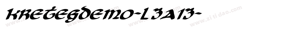 Kretegdemo-L3A13字体转换