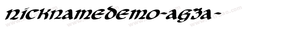 Nicknamedemo-aG3a字体转换
