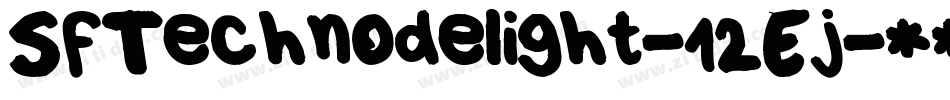SfTechnodelight-12Ej字体转换