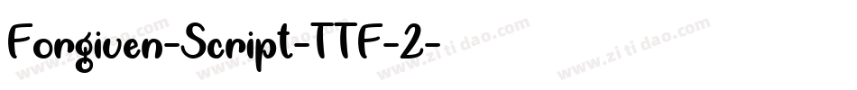 Forgiven-Script-TTF-2字体转换
