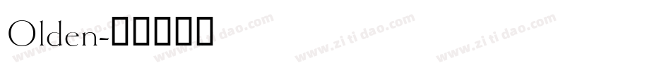 Olden字体转换