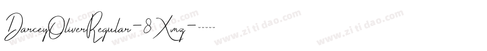 DarceyOliverRegular-8Xmz字体转换