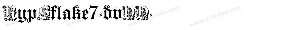 RypSflake7-dvVV字体转换