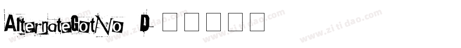 AlternateGotNo1D字体转换