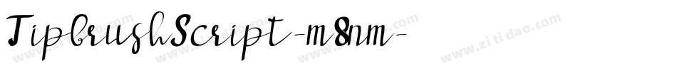 TipbrushScript-m8nm字体转换