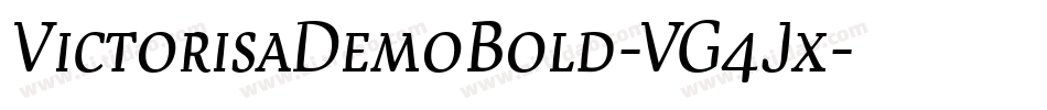 VictorisaDemoBold-VG4Jx字体转换