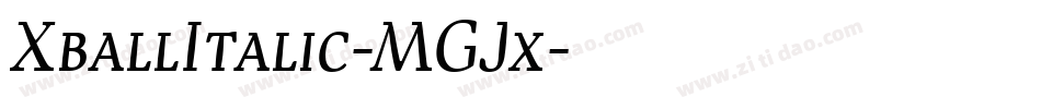 XballItalic-MGJx字体转换