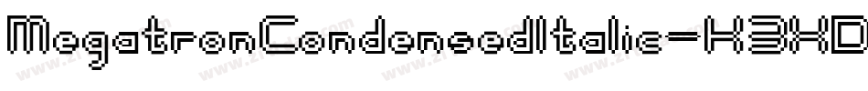MegatronCondensedItalic-K3XD字体转换