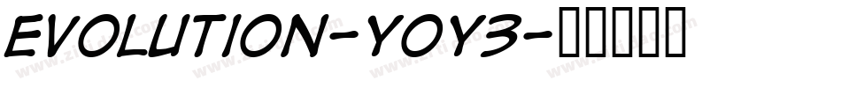 Evolution-y0y3字体转换
