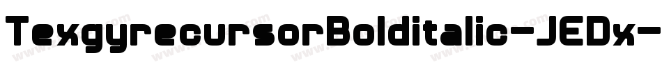 TexgyrecursorBolditalic-JEDx字体转换