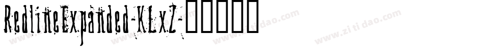 RedlineExpanded-KLxZ字体转换