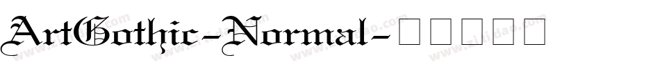 ArtGothic-Normal字体转换