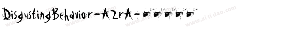 DisgustingBehavior-AZrA字体转换