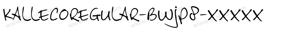 KallecoRegular-BWjP8字体转换