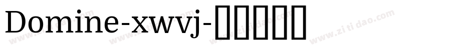 Domine-xwvj字体转换