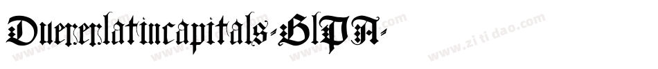 Duererlatincapitals-GlPA字体转换