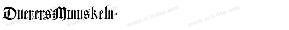 DuerersMinuskeln字体转换