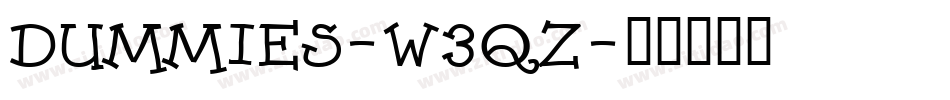 Dummies-w3qZ字体转换