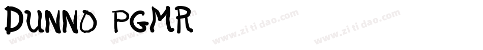 Dunno-pgMR字体转换
