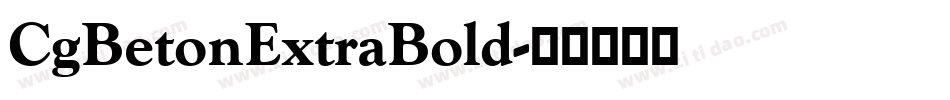 CgBetonExtraBold字体转换