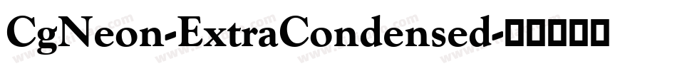 CgNeon-ExtraCondensed字体转换