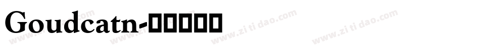 Goudcatn字体转换