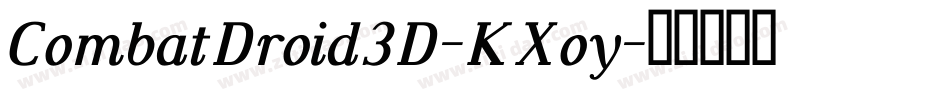 CombatDroid3D-KXoy字体转换