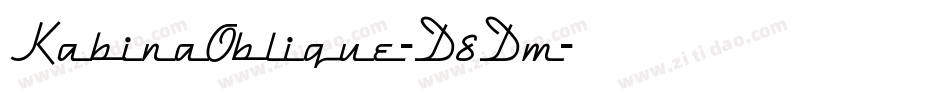 KabinaOblique-D8Dm字体转换