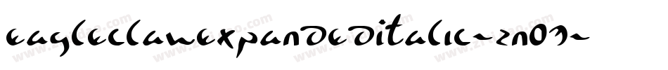 EagleclawExpandedItalic-zn03字体转换