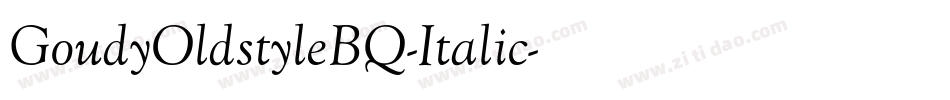 GoudyOldstyleBQ-Italic字体转换