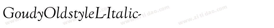 GoudyOldstyleL-Italic字体转换