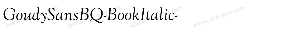 GoudySansBQ-BookItalic字体转换