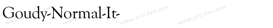 Goudy-Normal-It字体转换