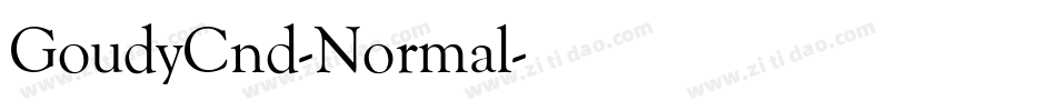 GoudyCnd-Normal字体转换